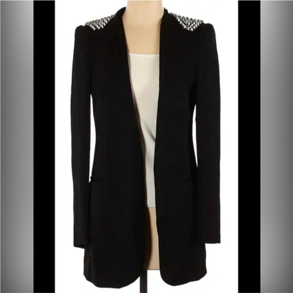 Spiked studded long line jacket blazer - Picture 1 of 12